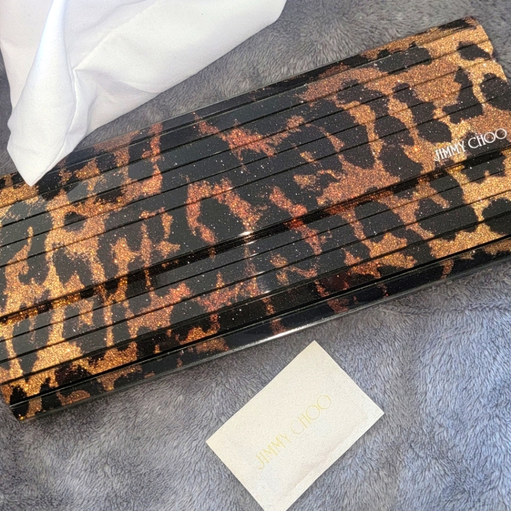 Brand New Jimmy Choo Sweetie Glitter Clutch